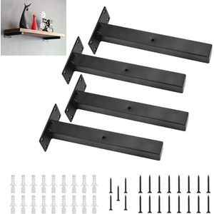 Plankdragers zwart ijzeren plankhouders - 4 stuks (20 cm) Washing Machine