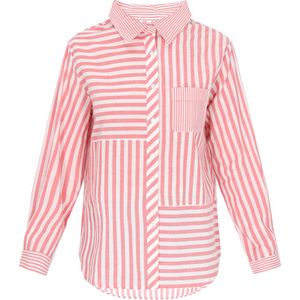 usha - BLUE LABEL - Blouse - Lichtroze/Wit - Gestreept - Lange Mouw
