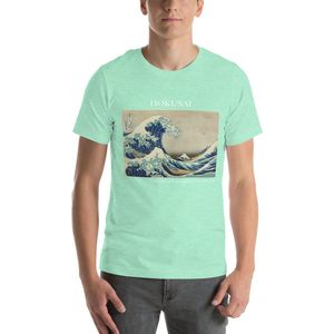 Famous Piece - Kunst T-shirt - Hokusai 'The Great Wave off Kanagawa' - Unisex - Mint - L