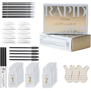 Lash Lift Kit & Brow Lamination Kit – 12 tot 15 Behandelingen – Complete Set Met Keratine & Sneldrogende Formule – 2-in-1 Wimper- en Wenkbrauwlift