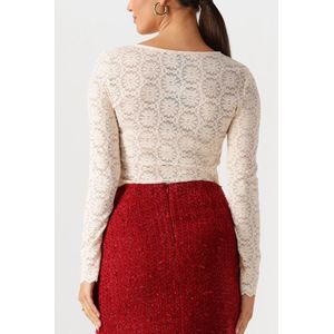 Ydence Top Loiza Tops & T-shirts Dames - Shirt - Creme - Maat XS