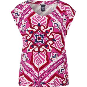 Street One - QR Printed Jersey Top - Magnolia Pink - Dames T-shirt