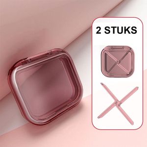 2 Stuks Beugeldoosje – Roze – Nachtbeugel Case – Invisalign, Haarelastiekjes & Kleine Dingen