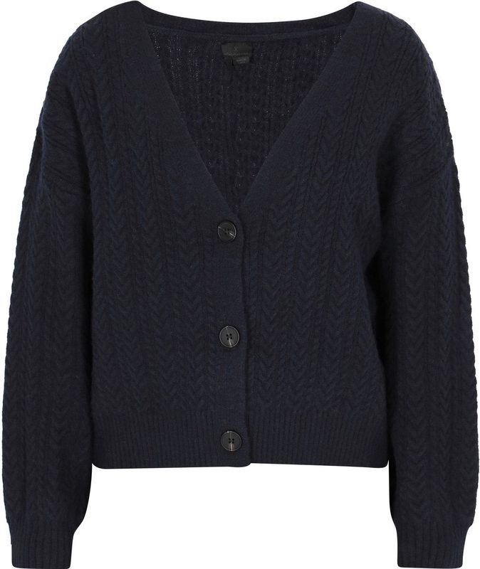 DreiMaster - Vest - V-hals - Knoopsluiting - Geribbelde Structuur