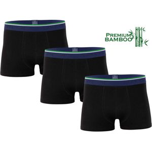 3 stuks Heren boxershort - Bamboe - Ondergoed - Zwart - Maat XL