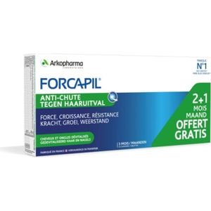 Arkopharma - Forcapil Tegen Haaruitval 3x30 Tabletten Om Voor te Komen van Haaruitval en de Groei en Weerstand te Herstellen – 3 Maanden