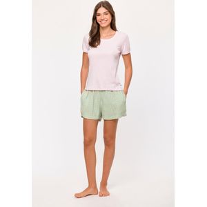 Woody Meisjes-Dames Pyjama lichtroze - maat XL