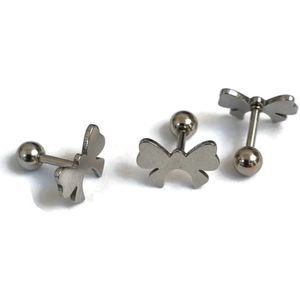 Schattige Oorbellen met Helix Piercing Strik