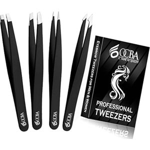Professionele 4-delige pincetset voor perfecte precisie in epileren en ontharen