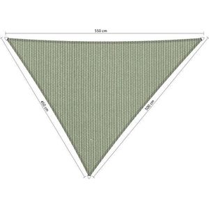 Shadow Comfort® Ongelijkzijdige Schaduwdoek - UV Bestendig - Zonnedoek - 450 x 500 x 550 CM - Moonstone Green