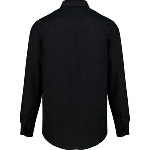 Overhemd Heren 4XL Kariban Lange mouw Black 70% Katoen, 30% Polyester