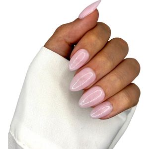 SD Press on Nails - No. 53 Baby Cakes - Plaknagels met nagellijm - Nude Pink - Set 20 Nagels - Handmade - Medium Almond - Kunstnagels - Nail Art - Nepnagels - Nageltips - Nails at home - Nail Art - Cosplay - Accessoires - Nagelset