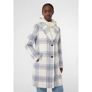 comma - Outdoor-Mantel - Halflange Jas - Ruitpatroon