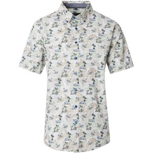 Casa Moda Casual Overhemd Korte Mouw Met Zomers Motief - L