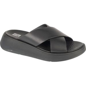 Fitflop - F-Mode - Slippers - Zwart - Leer - Ergonomisch Comfort