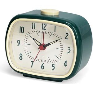 Rex London - Retro Wekker - Petrol Blauw - Op Batterijen