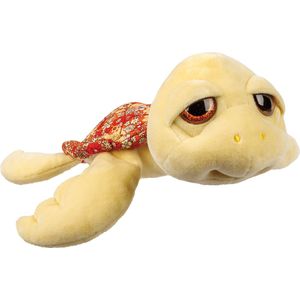 Suki Gifts pluche zeeschildpad Jules knuffeldier - cute eyes - lichtgeel - 24 cm - Hoge kwaliteit