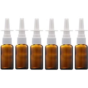 Inovra - Neusspray Flessen Set van 6 - Hervulbare Glas Flesjes 20ml voor Cosmetica en Essentiële Oliën