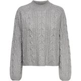 Jacqueline de Yong - Jdysilja Hn Cable - Pullover - December Sky/melange
