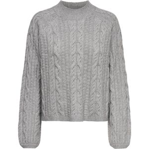 Jacqueline de Yong - Jdysilja Hn Cable - Pullover - December Sky/melange
