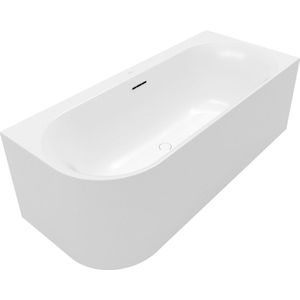 Villeroy & Boch Loop & friends half vrijstaand bad - 180x80cm - hoek rechts - Acryl Stone White mat