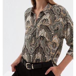 Dames Tops / Shirt | Lange Mouwen | Khaki | Maat L/40