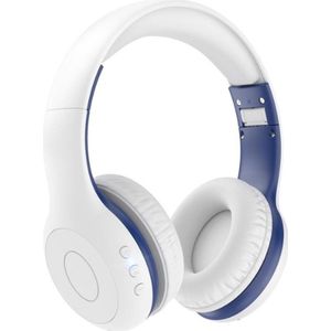 StayPowered Bluetooth Hoofdtelefoon voor Kinderen - Veilig en Kwalitatief Geluid - 85/94 dB Volumeregeling - 40 Uur Batterij - HD Microfoon - Opvouwbaar en Verstelbaar - Snelle Bluetooth 5.4 - Wit - Levering Sneller dan Aangegeven!