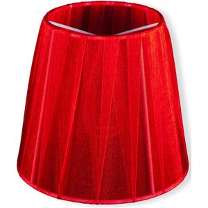 Klemkapje Rood Organza Dubbel gestoffeerd - voor Kroonluchter - ⌀14x11cm