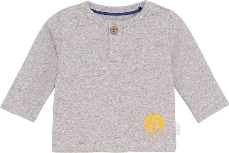 Boys Tee Sabis Long Sleeve, Grijs Melange - P287, 50 cm