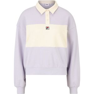 Fila Damen Longsleeve Langogne Oversized Cropped Polo Sweat FAW1007 Thistle-Antique White-L