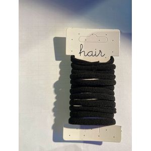 Haarelastieken endless zwart - 18 stuks