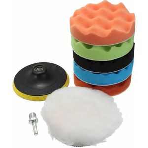 Set van 8 stuks 7 inch autopolijst- en waxsponzen, geschikt voor het polijsten, waxen en afdichten van emaille.
