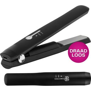 Draadloze haar stijltang zwart