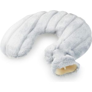 Warmwaterkruik met afneembare fleece hoes - wikkel voor warmwaterflessen - lichaam nek schouder - verwennerij cadeau-idee - hem haar - lichtgrijs