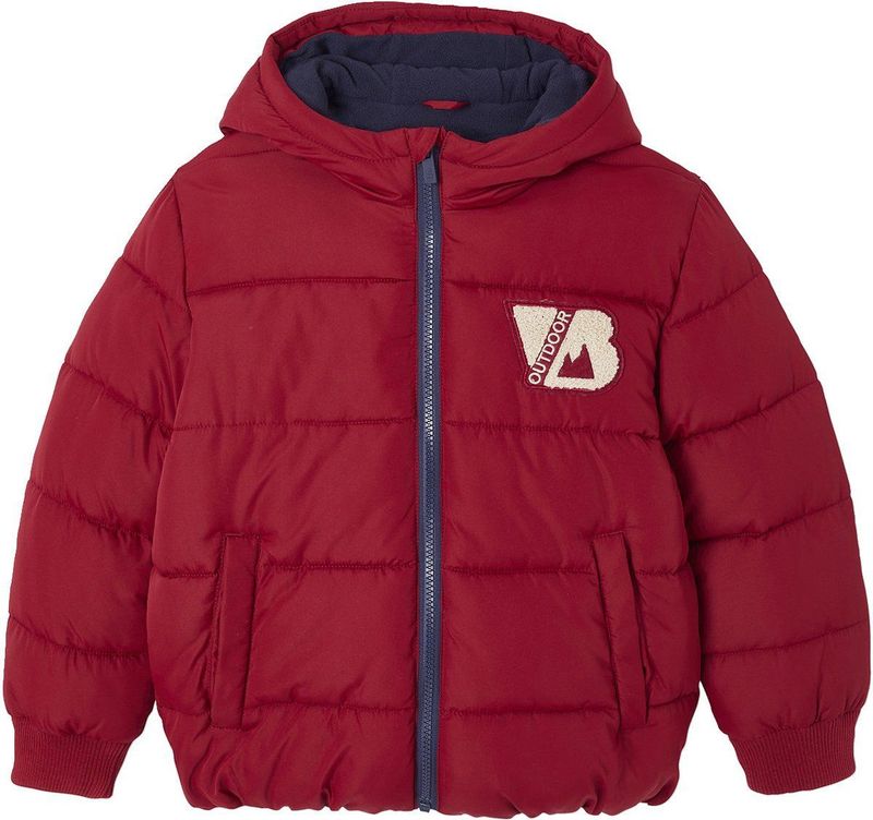 Donsjas - Rood - College-stijl - Voor Jongens - Gewatteerd met Fleece Voering