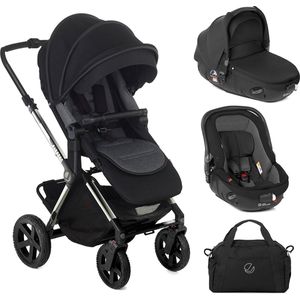 Jane - Kinderwagen -CROSSLIGHT PRO - MATRIX LIGHT 2 - CHASIS SILVER SHADOW - Kleur Cold Black