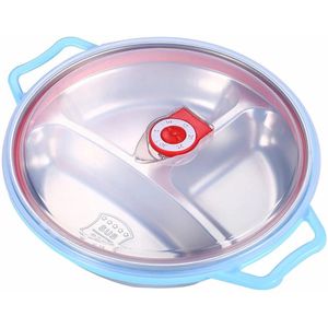 My Ninki ® Kinderbord met Deksel van Roestvrij Staal voor Veilige en Praktische Maaltijden