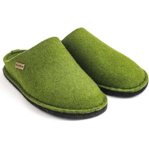 Haflinger - Flair Soft - Pantoffels - Grasgroen - 100% Vervilte Scheerwol