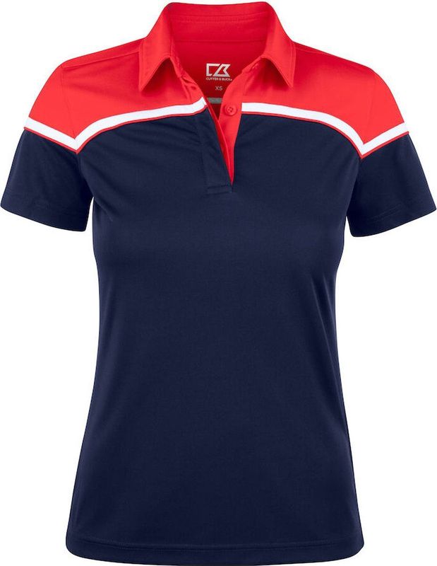 Cutter & Buck Seabeck Polo Dames 354429 - Dark Navy/Red - S