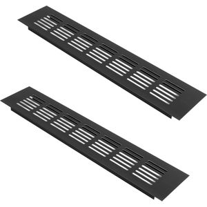 60x300mm 2 bronzen aluminium ventilatieroosters insectengaas HLK verwarming koeling ventilatie binnen buiten ontluchtingsafdekking