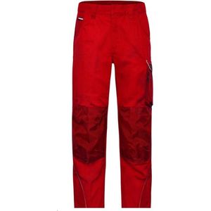 James & Nicholson Solid werkbroek JN878 - Rood - 42