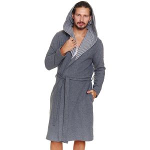 Doctor Nap Katoenen Badjas Heren Dark Grey SMW.7230 L