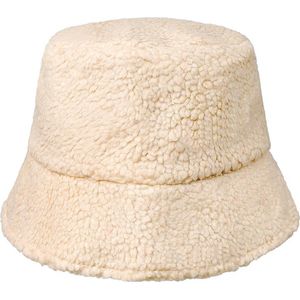 Bucket Hat Teddy - bucket hoed - bucket hat dames - bucket hat heren - Emmer muts - Emmerhoed - Hoed - Off white - Moderne Vissershoedje - Polyester - Cotton - One Size - Yehwang