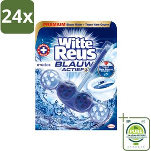 Witte Reus - Blauw Actief Toiletblok - Hygiëne - 1 Toiletblok - Voordeelverpakking - 24 stuks - Toiletblok - Toilet schoonmaak