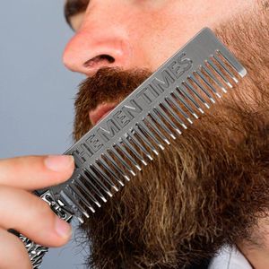 Fijne Tand Metalen Baardkam - Antistatische Haar- en Baardkam voor Baardverzorging