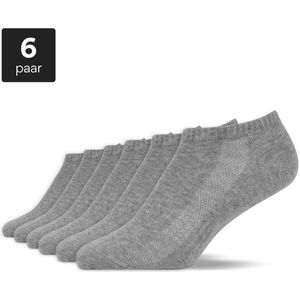 SNOCKS - Enkelsokken - Wit - Sneakersokken Dames en Heren - 6 Stuks - Biologisch Katoen