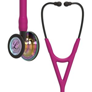 Littmann Cardiology IV, Framboos slang / High Polish Rainbow borststuk / Smoke steel en oorbeugel