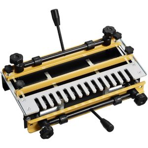 Zwaluwstaart-Jig - 30 Cm Breed - Duifstaart-Router-Mallen Met 4 Frezen & 5 Sjablonen - Nauwkeurige-Uitlijning - Duifstaart-Mal - Penhout-En-Penhoutbewerking-Gereedschap Voor Meubels-En-Hout