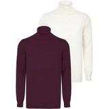 Felix Hardy - Colturi - Trui - Ecru-Bordeaux - 100% Katoen - 2 Pack