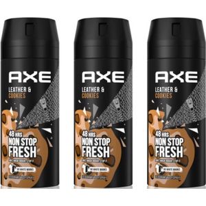 Axe Deospray Collision Leather & Cookies - 3x150 ml